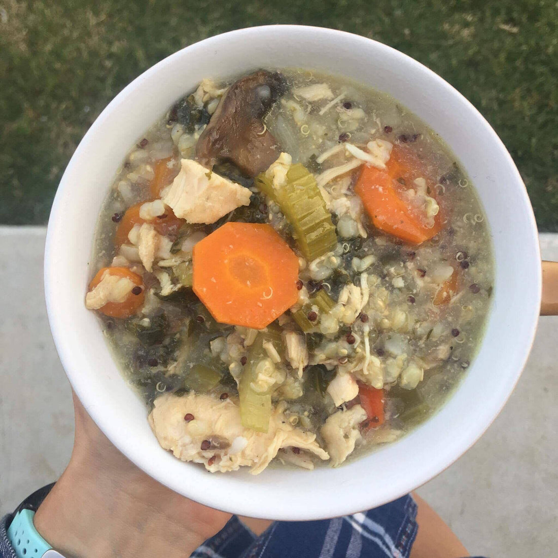 slow cooked warming chicken soup