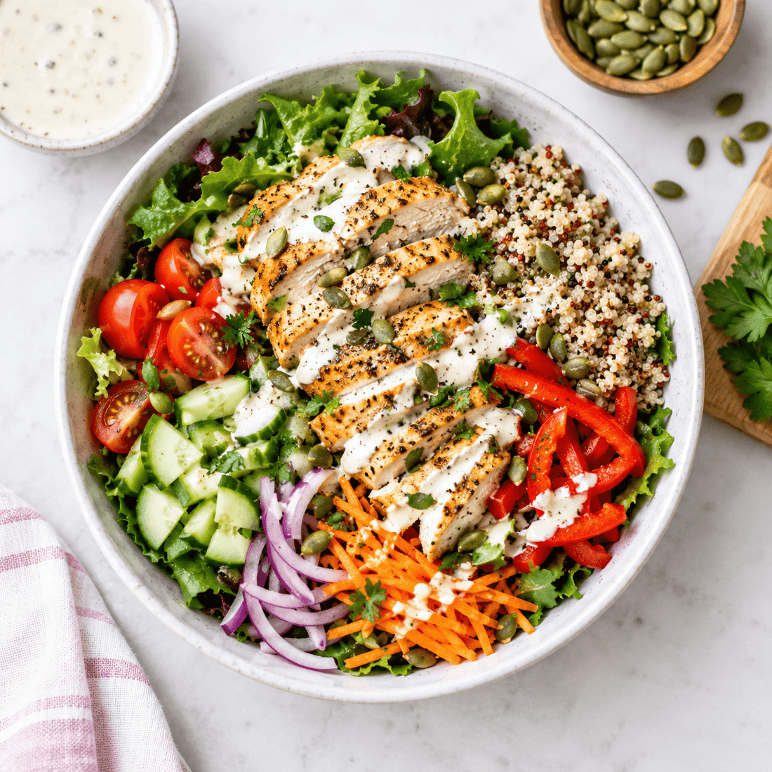 Chicken & Quinoa Power Salad Bowl