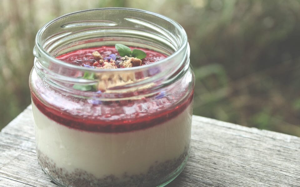 No Bake Vanilla Protein Cheesecake