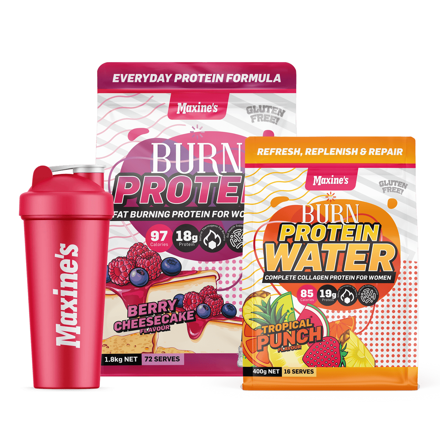 BURN Protein 1.8kg + FREE Protein Water