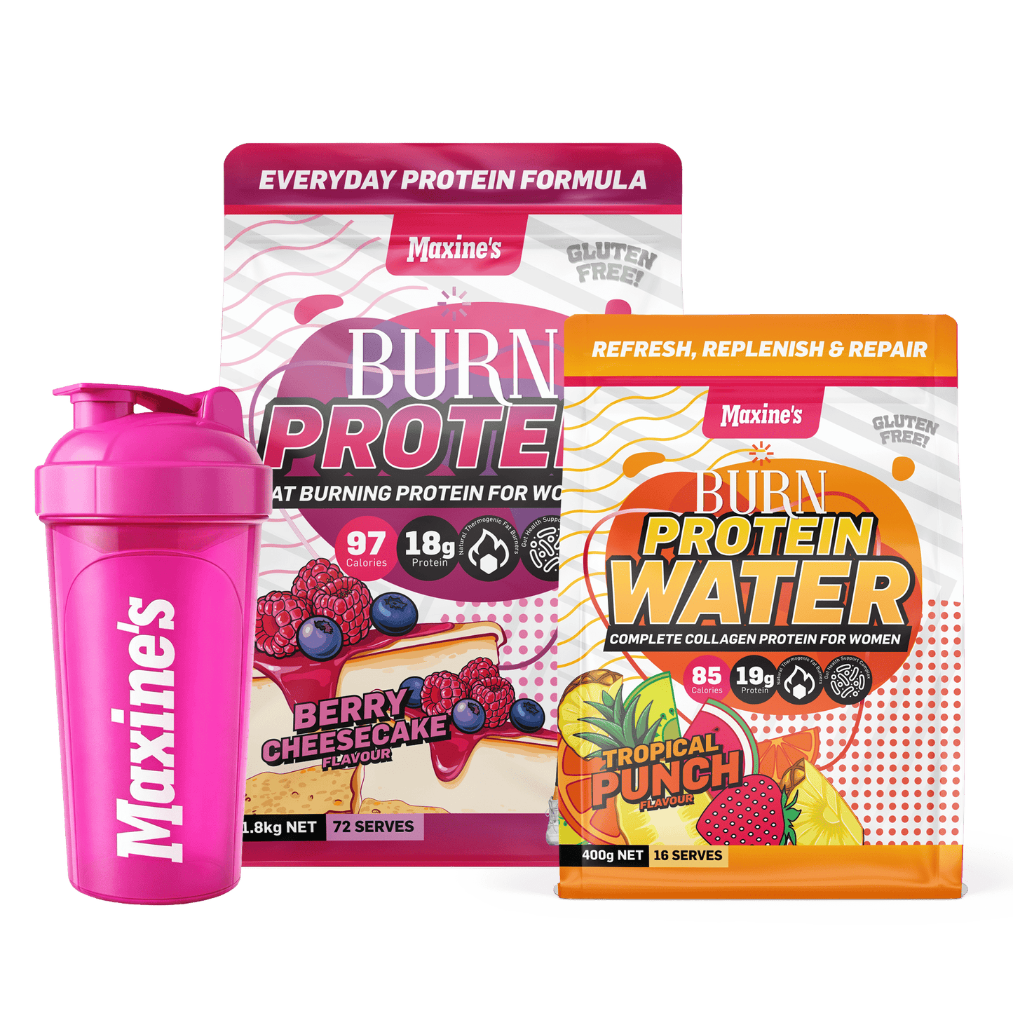 BURN Protein 1.8kg + FREE Protein Water