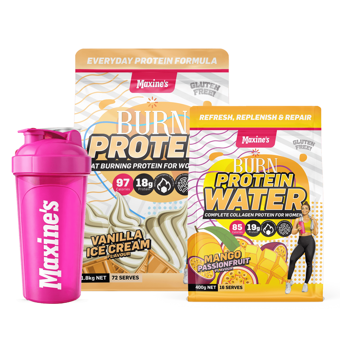 BURN Protein 1.8kg + FREE Protein Water