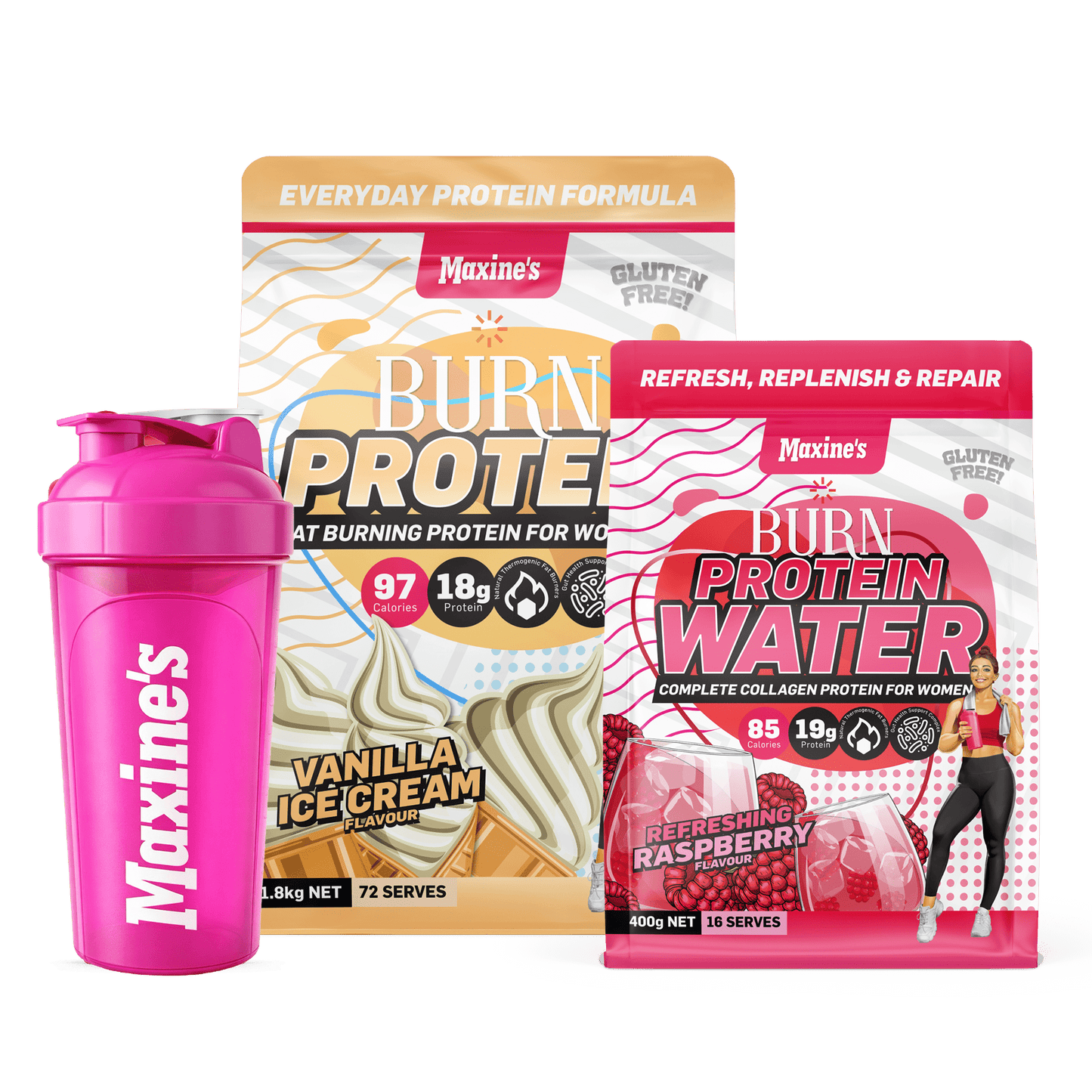 BURN Protein 1.8kg + FREE Protein Water
