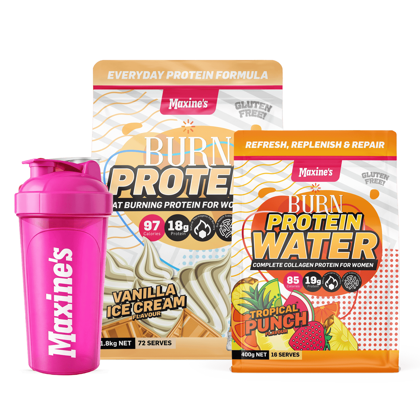 BURN Protein 1.8kg + FREE Protein Water
