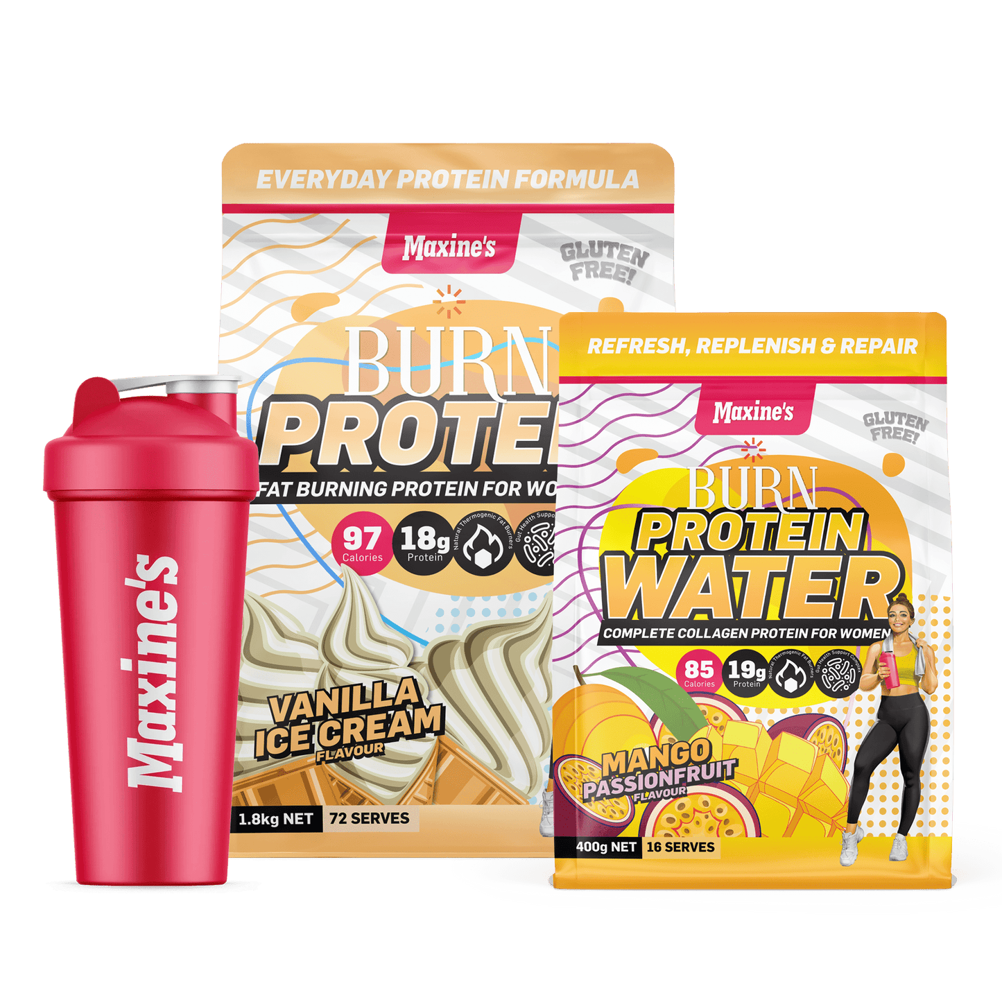 BURN Protein 1.8kg + FREE Protein Water