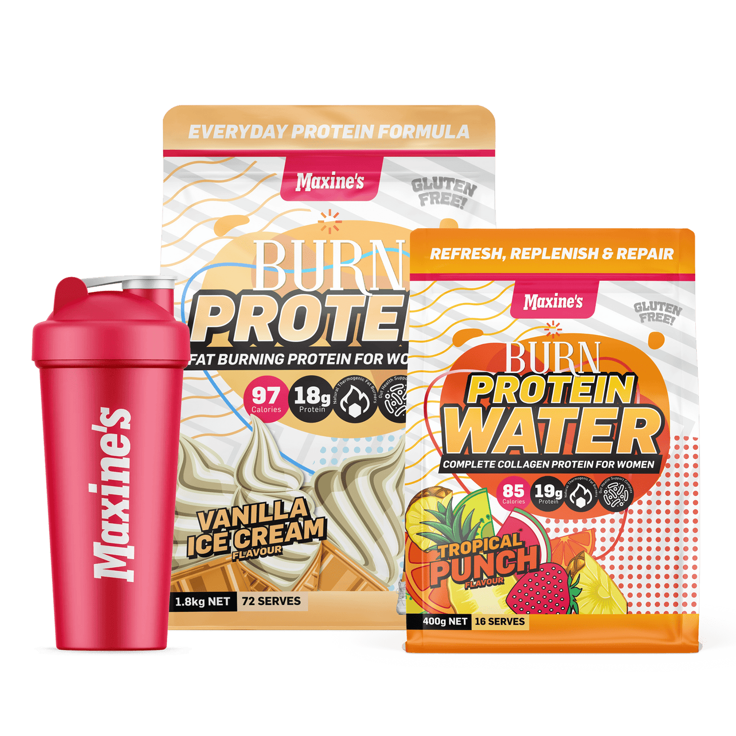 BURN Protein 1.8kg + FREE Protein Water